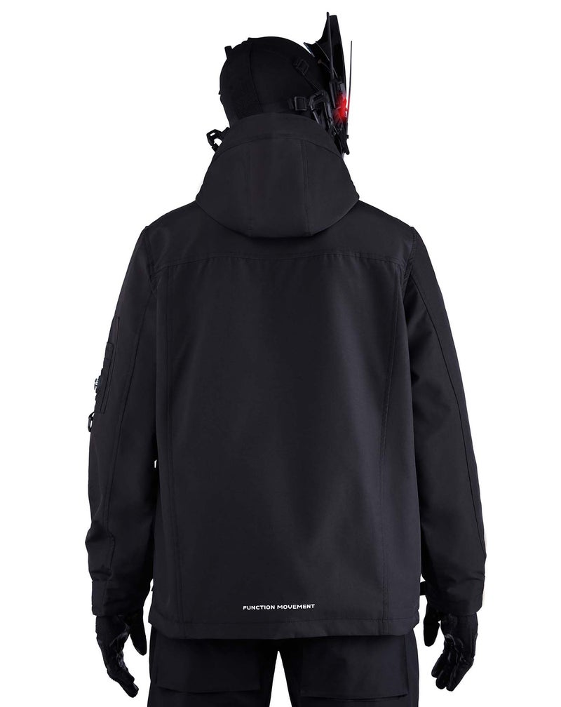 Niepce Inc Techwear Zip Up Windbreaker Jackets for Men (Black8, Medium) - Image 4