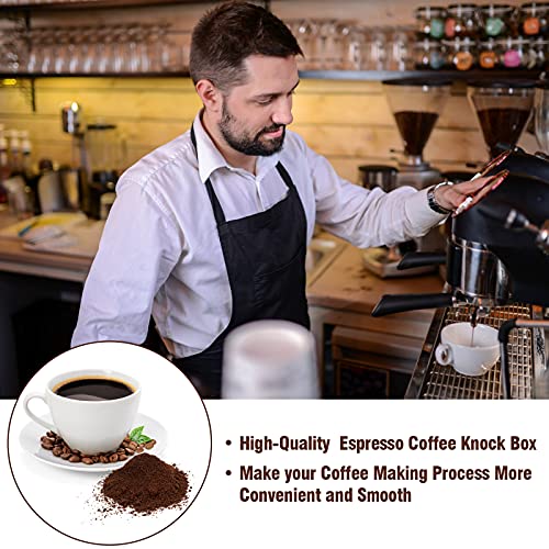 Orangehome Espresso Knock Box,4.8 Inch Coffee Ground Knock Box,Shock-Absorbent Durable Barista Style Knock Container with Removable Knock Bar and Non-Slip Base - Image 4