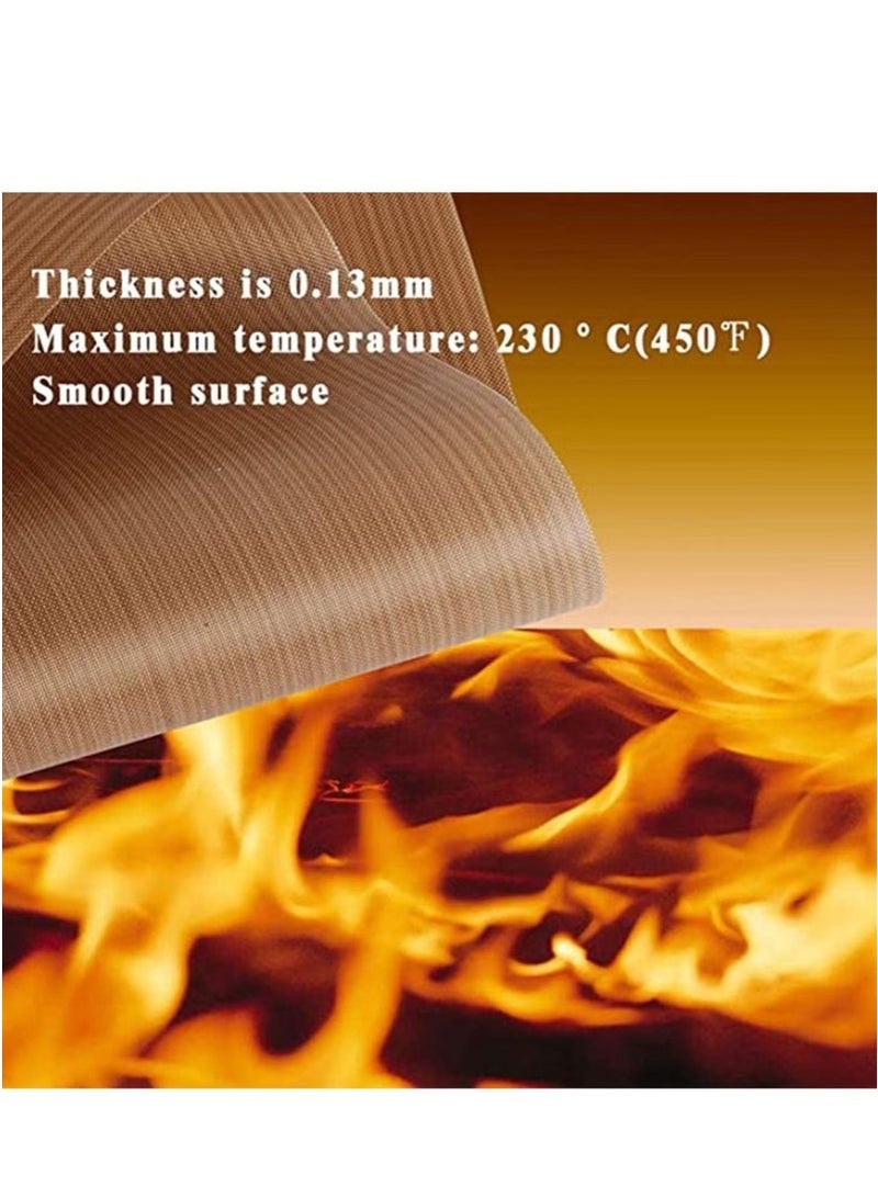 Teflon Sheets for Heat Press – 3 Pack Non-Stick Reusable Craft Mats, High Temp Resistant Oven Grill Liners for HTV, Sublimation & Baking - Image 2