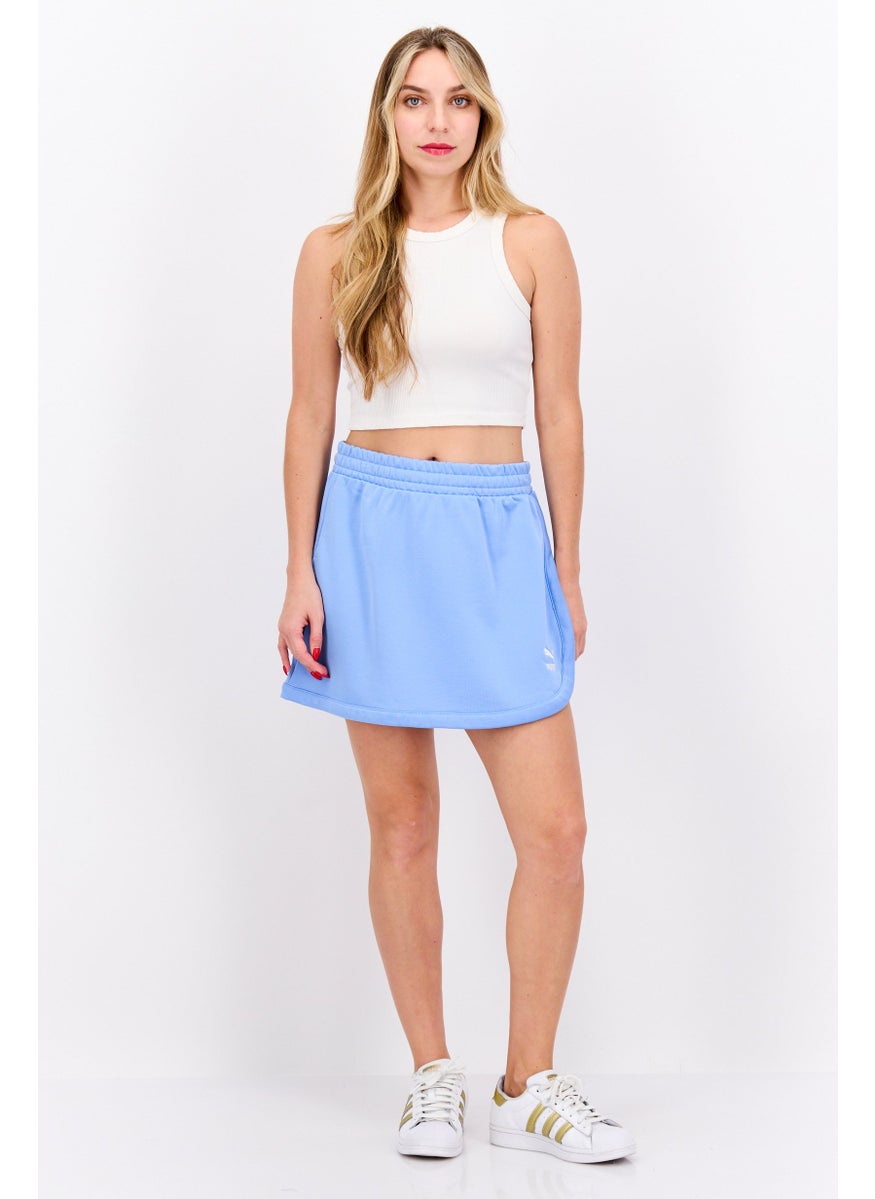 PUMA Women Embroidered Logo Training Skirt, Blue  - Image 3