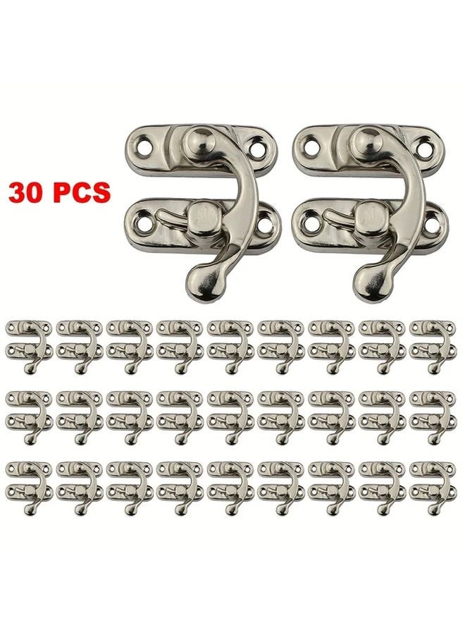 30pcs Silvery Antique Bronze Padlock Hasp Hooks Vintage Medieval Style Hardware - Image 1