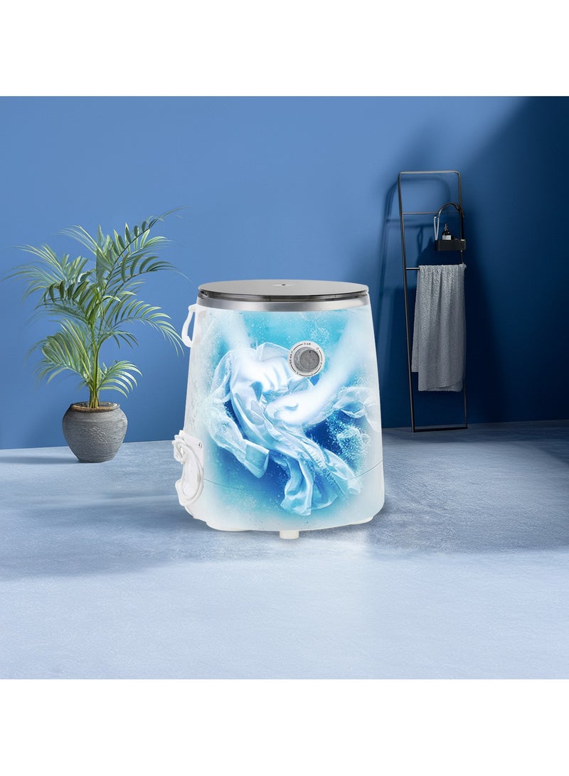 porodo Portable Mini Washing Machine / 2in1 Washer Dryer / Power Efficiency / Gentle Wash Cycle / Knob Control - White - Image 3