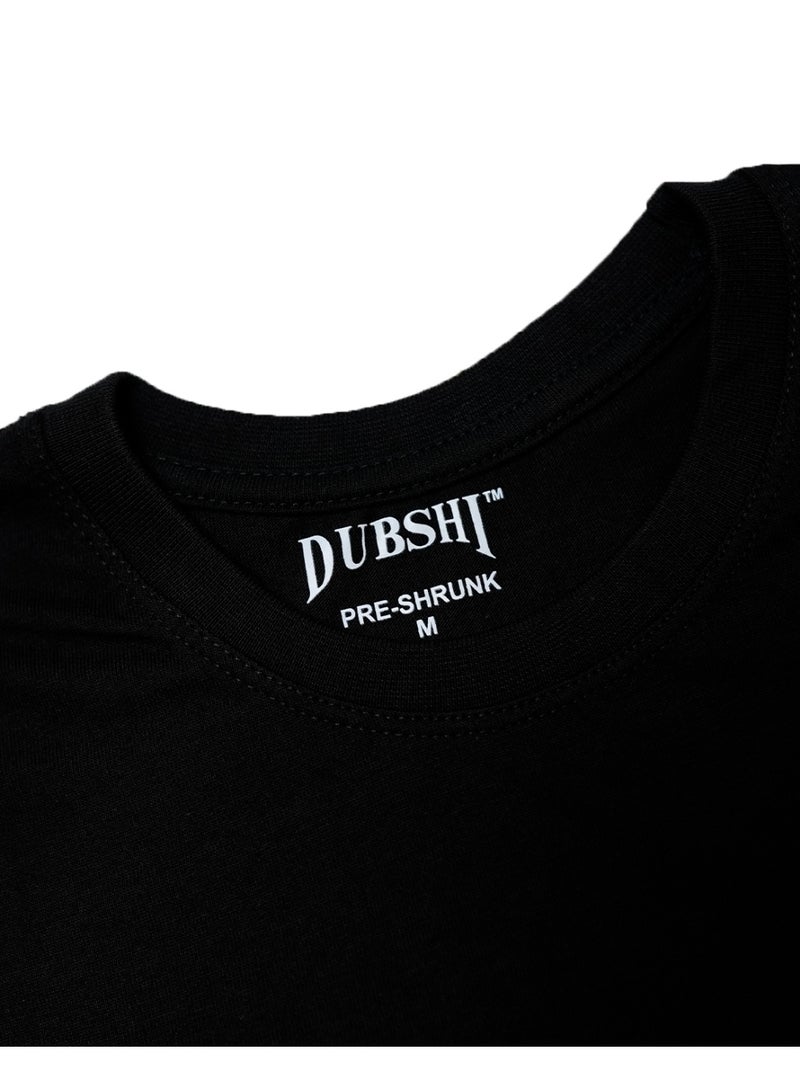 Dubshi Dubai T Shirt Black Silver D216 - Image 3