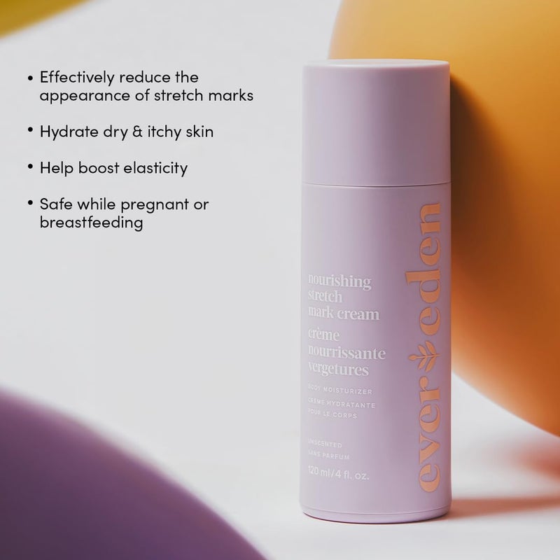 Evereden Nourishing Stretch Mark Cream (4 fl.oz): Clean & Vegan Cream for Pregnancy and Postpartum | Pregnancy Stretch Mark Prevention | Rich in Vitamins & Minerals - Image 3