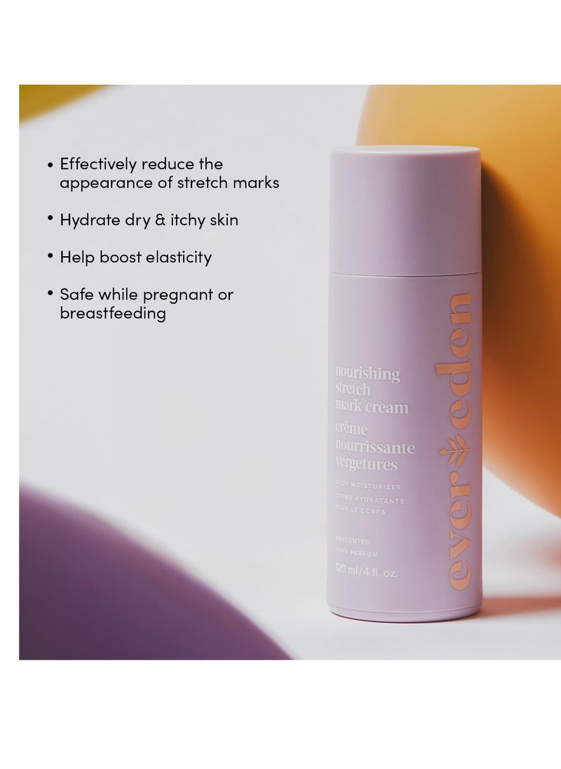 Evereden Evereden Nourishing Stretch Mark Cream (4 fl.oz): Clean & Vegan Stretch Mark Cream for Pregnancy and Postpartum | Pregnancy Stretch Mark Prevention | Rich in Vitamins & Minerals  - Image 2