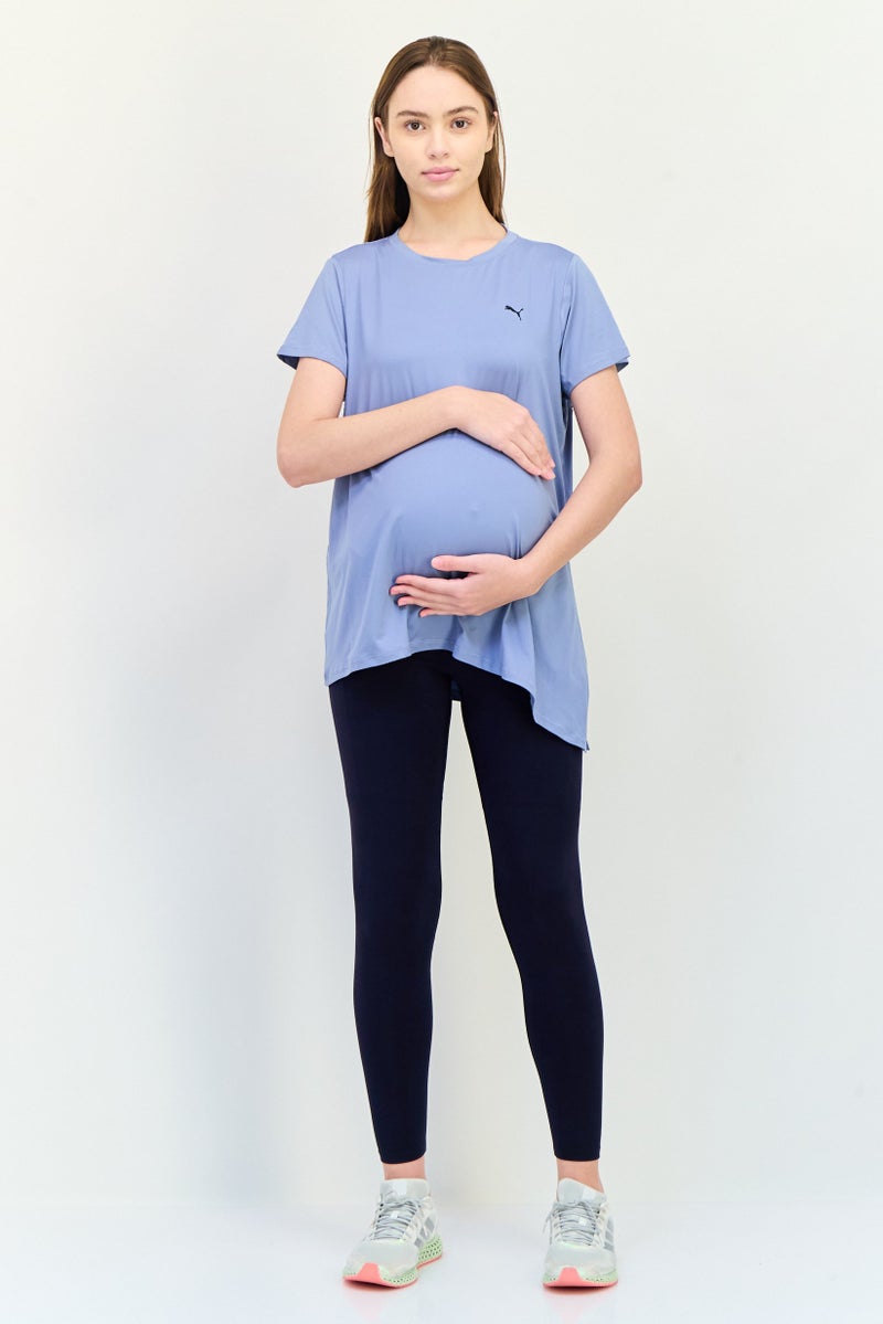 PUMA Maternity Studio Oversized Fit Short Sleeve Outdoor T-Shirt, Light Slate Blue  - Image 4