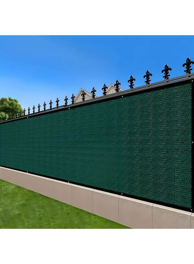 شاشة سياج خصوصية خضراء 78 × 74 بوصة × 393.7 بوصة، شبكة ظل شمسية للحماية من الأشعة فوق البنفسجية للشرفة والحديقة والمسابح - Image 1