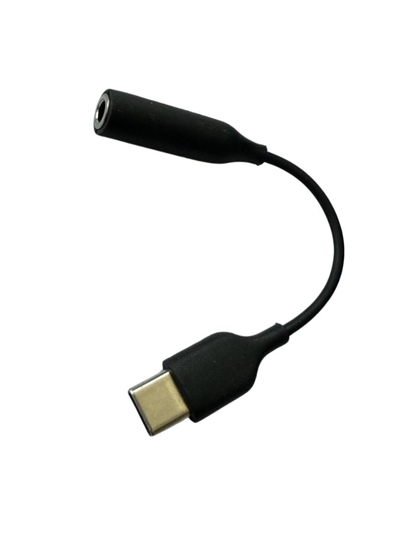 USB Type-C to 3.5mm Headphone Jack Adapter – Audio Dongle for Type-C Devices – Black - Image 1