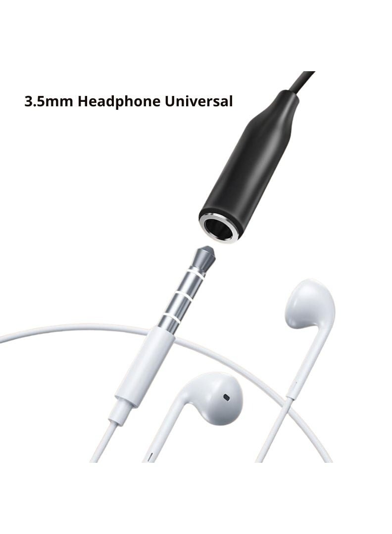 USB Type-C to 3.5mm Headphone Jack Adapter – Audio Dongle for Type-C Devices – Black - Image 2