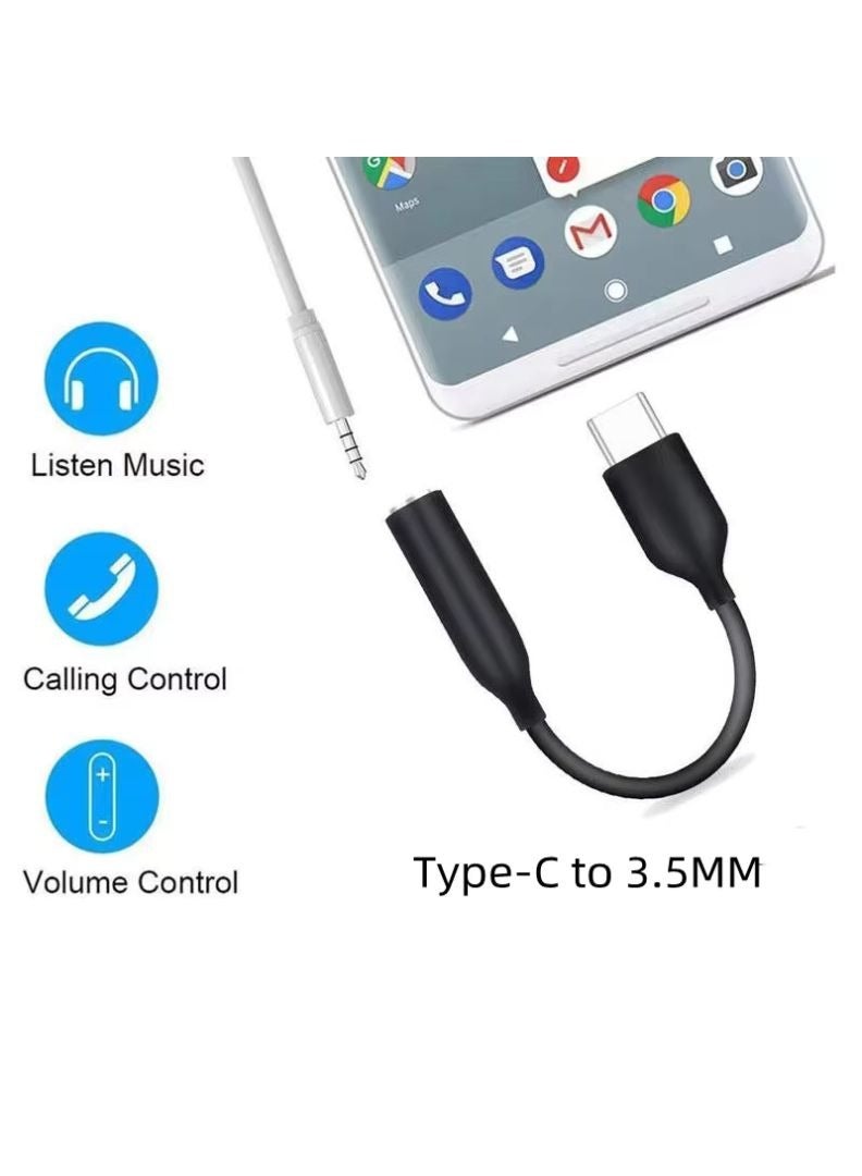 USB Type-C to 3.5mm Headphone Jack Adapter – Audio Dongle for Type-C Devices – Black - Image 5