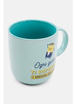 Mr. Wonderful Ogni Giorna Ceramic Coffee Mug 380 ml, Light Blue Combo  - Image 2