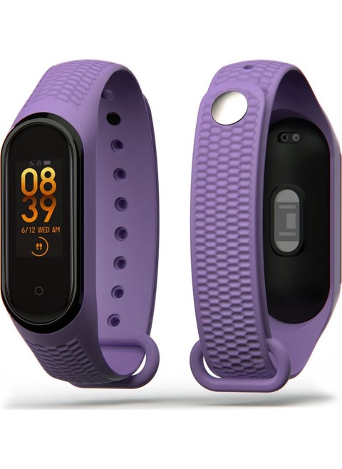 Embossed Pattern Mi Band 3 and 4 Compatible Band