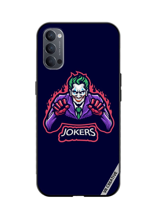 VR CREATIVE Protective Case Cover For Oppo Reno4 Pro 5G Joker Design Multicolour - Image 1