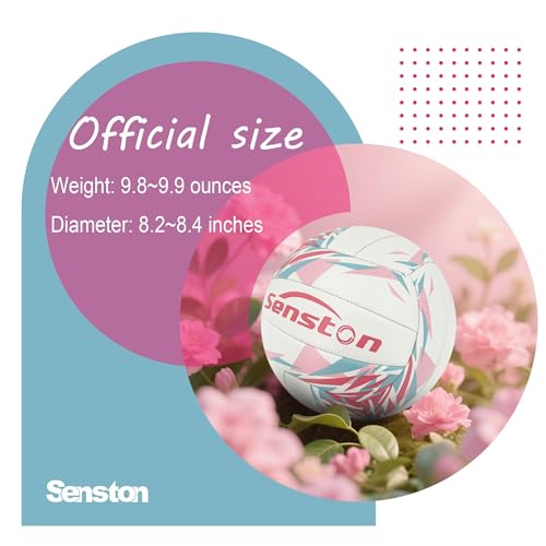 Senston Size 5 Volleyball – Soft & Durable Microfiber Cover for Adults & Youth | Official Size for Indoor, Outdoor, Beach & Gym Training | Includes Air Pump - Image 4