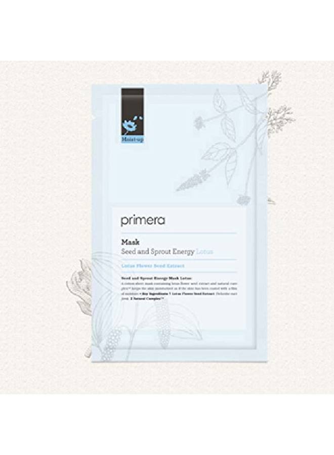 Primera Technology Primera Seed And Sprout Energy Mask Set(20Ml X 5 Pcs) Moisturizing Skin Soothing Skin Cleansing Brightening (Lotus)  - Image 2