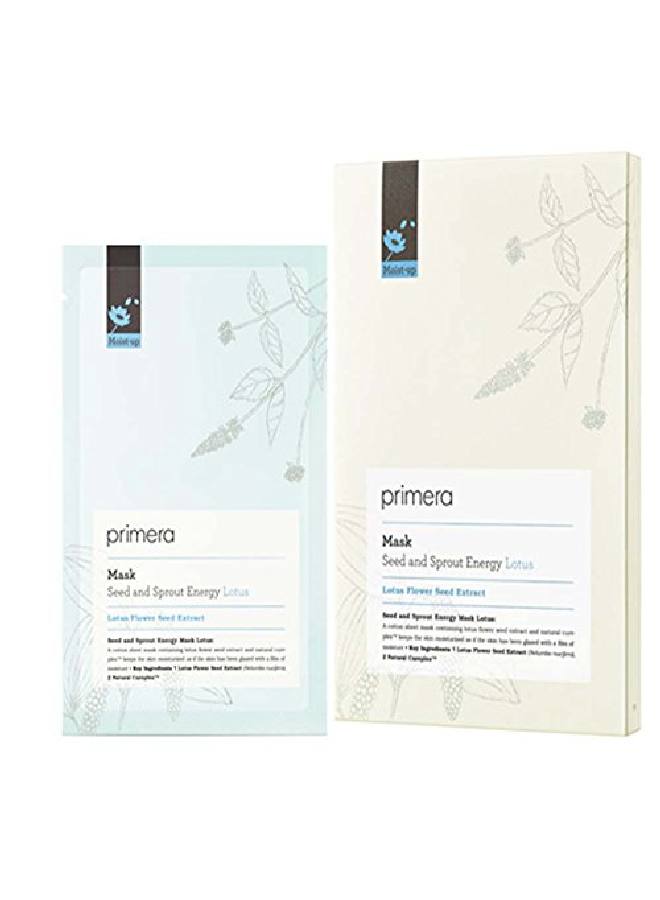 Primera Technology Primera Seed And Sprout Energy Mask Set(20Ml X 5 Pcs) Moisturizing Skin Soothing Skin Cleansing Brightening (Lotus)  - Image 3