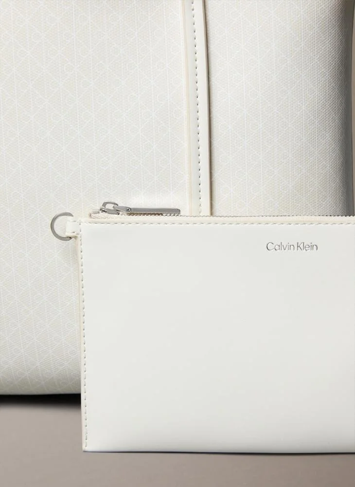 CALVIN KLEIN  Coated Emblem Small Tote Bag for Women | Best Price UAE