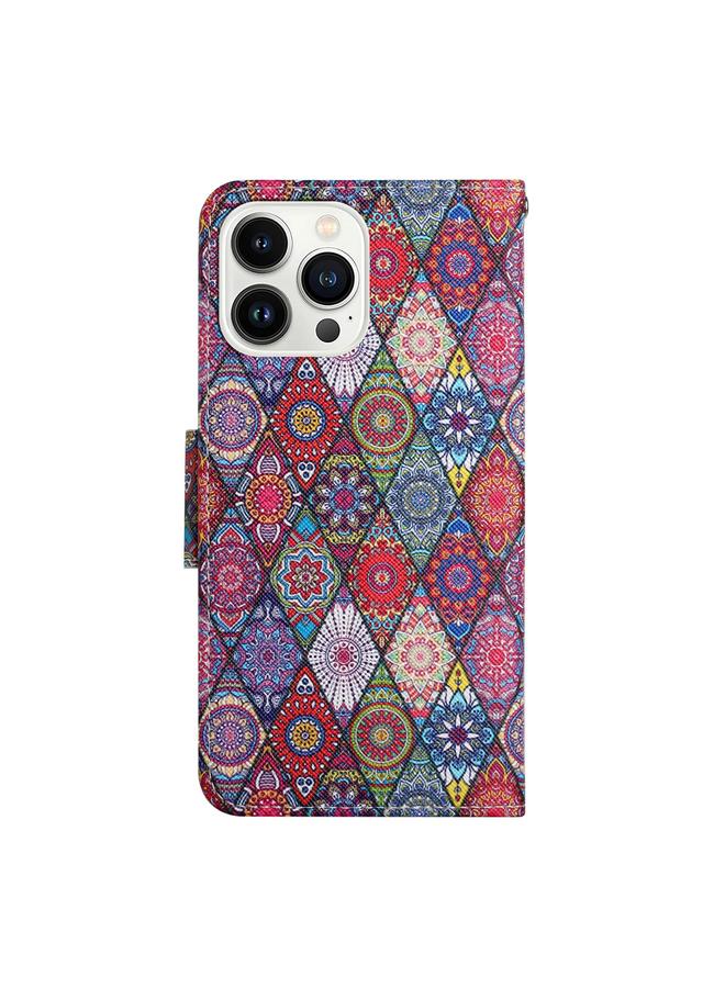 S-TOP Case For iPhone 16 Pro Max 3D Colored Drawing Flip Leather Phone Case - Image 3