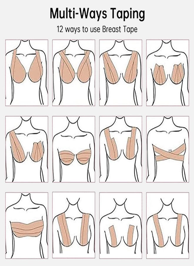 FIMS Women Breast Lift Tape - Beige Stick-On Body Tape - Image 3