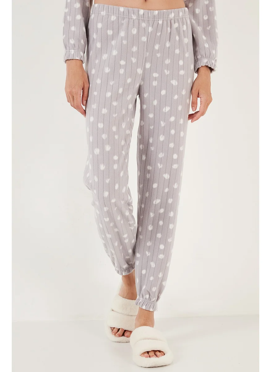Lela Patterned Regular Fit Hooded Fleece Pajama Set Women's Pajama Set 6571001