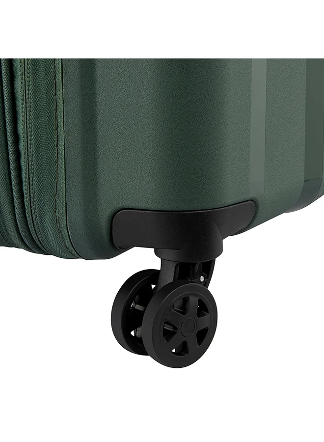 DELSEY Paris Clavel 70cm 4 Double-Wheeled Luggage Trolley (Recycled Material) - Deep Green