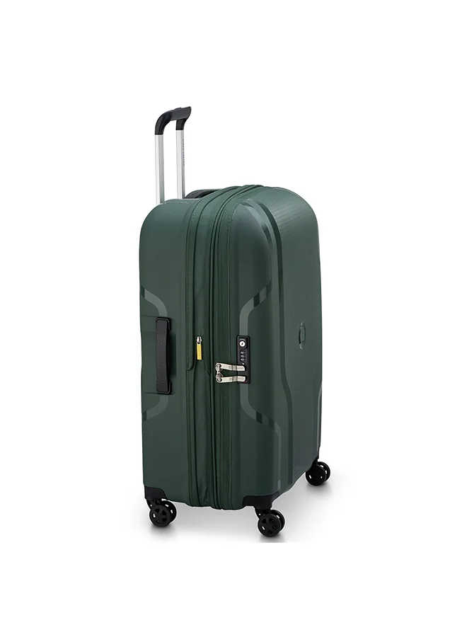DELSEY Paris Clavel 70cm 4 Double-Wheeled Luggage Trolley (Recycled Material) - Deep Green