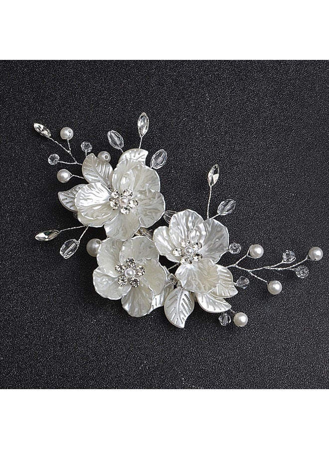 Pearl Crystal Clips for Brides Bridal Wedding Hair Accessories  for Wedding, Party, Daily Wear, Suitable for Women & Bridesmaids - Image 4