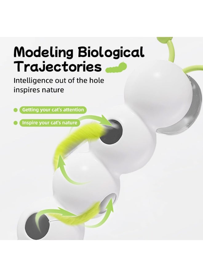 general Interactive Caterpillar Cat Toy, Rechargeable Motion-Activated Smart Cat Toys for Indoor Cats, Bite-Resistant Automatic Kitten Toys with Suction Cup, Safe ABS Shell for Cats of All Ages - Image 5