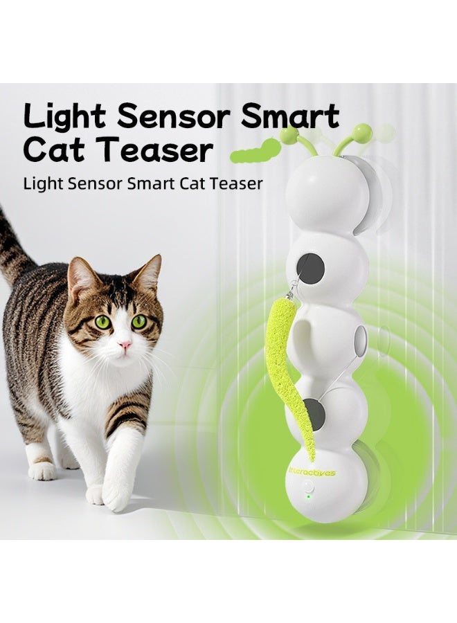 general Interactive Caterpillar Cat Toy, Rechargeable Motion-Activated Smart Cat Toys for Indoor Cats, Bite-Resistant Automatic Kitten Toys with Suction Cup, Safe ABS Shell for Cats of All Ages - Image 3