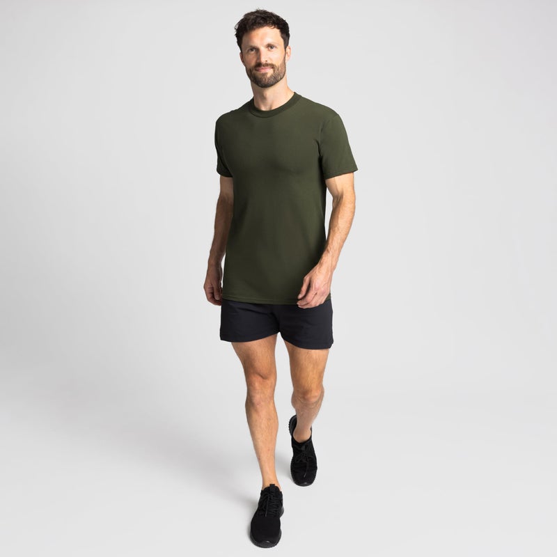 Soffe Men's 3 Pack - USA Poly/Cotton Military Tee, OD Green, Medium - Image 2
