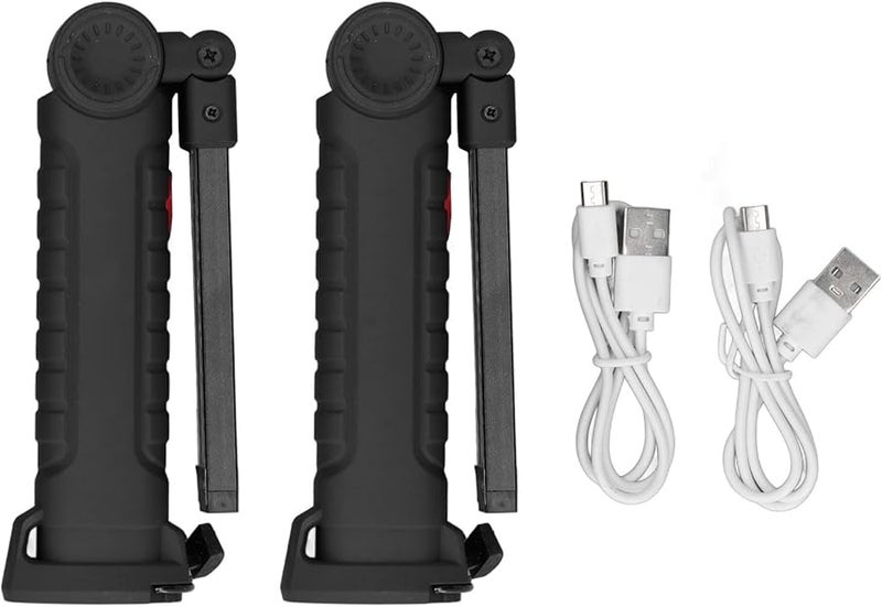 Rechargeable Magnetic COB Work Light 240lm Brightness Portable Adjustable Camping Emergency Lighting ABS Material - Image 1