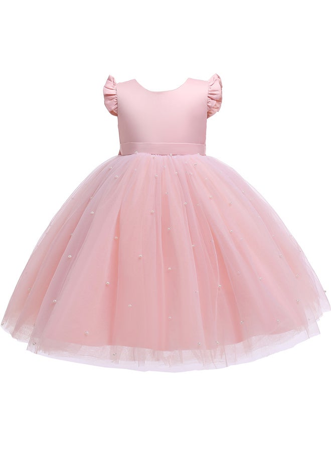 Girls Princess Puffy Dress Wedding Flower Girl Dress Children's Piano Performance costume Dress Host Costume Dress  - Image 1