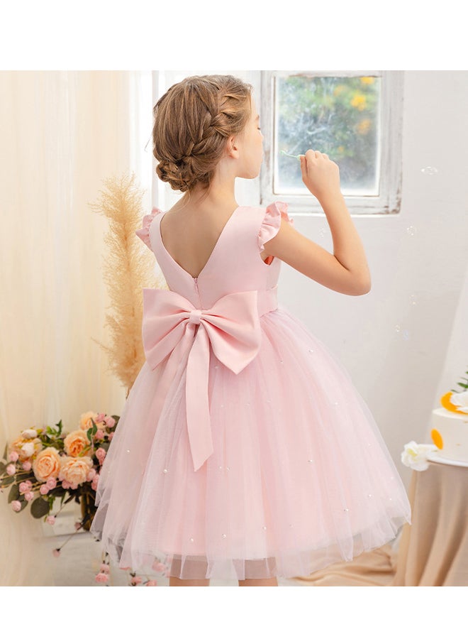 Girls Princess Puffy Dress Wedding Flower Girl Dress Children's Piano Performance costume Dress Host Costume Dress  - Image 4