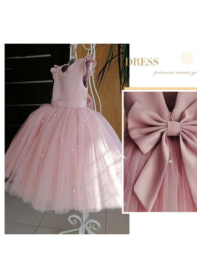 Girls Princess Puffy Dress Wedding Flower Girl Dress Children's Piano Performance costume Dress Host Costume Dress  - Image 3