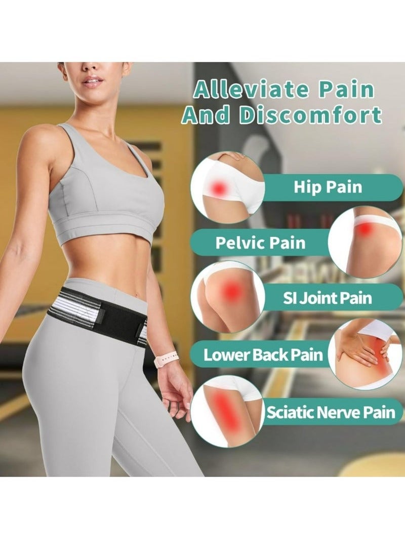 Women Men Sacroiliac Hip Support Belt Pain Relief Compression Belt for Lower Back Joint Pelvic Sacrum Pregnancy Nerve Sciatic Trochanteric - Image 2