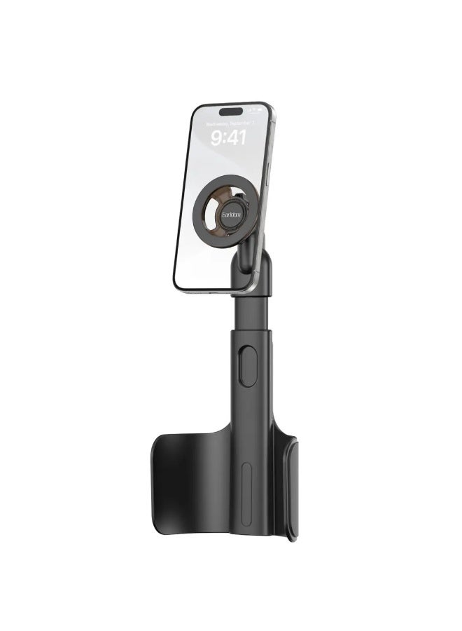 EARLDOM EH345 360° Rotating Magnetic Phone Holder – Black - Image 1