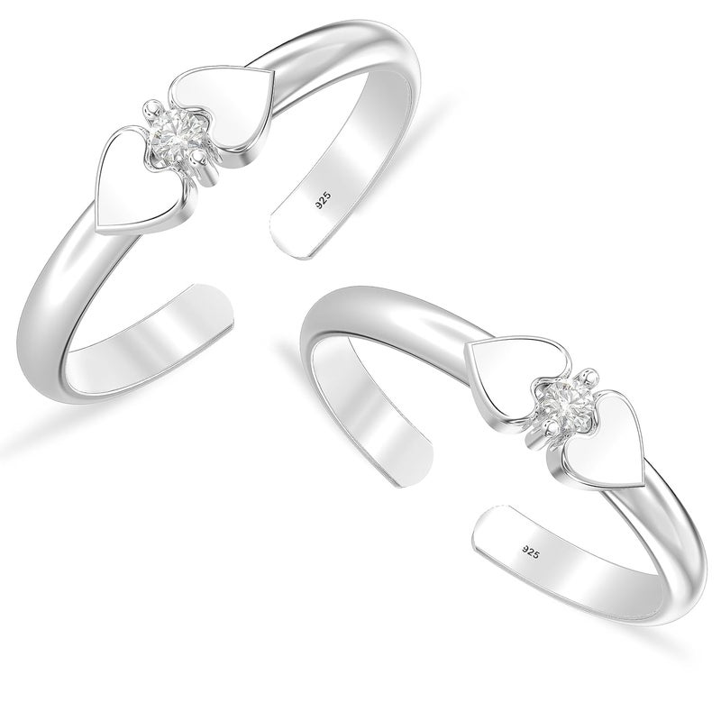 LeCalla خواتم أصابع القدم من الفضة الإسترلينية 925 مع زركونيا مكعبة للنساء | خاتم أصابع القدم الكلاسيكي الفاخر مع علامة BIS | هدية مجوهرات أنيقة ومريحة - Image 3