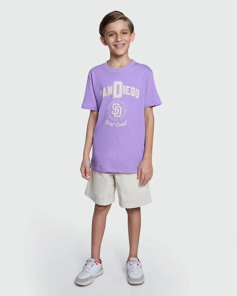 Ovs Patched Shorts For Boys – Birch Shade