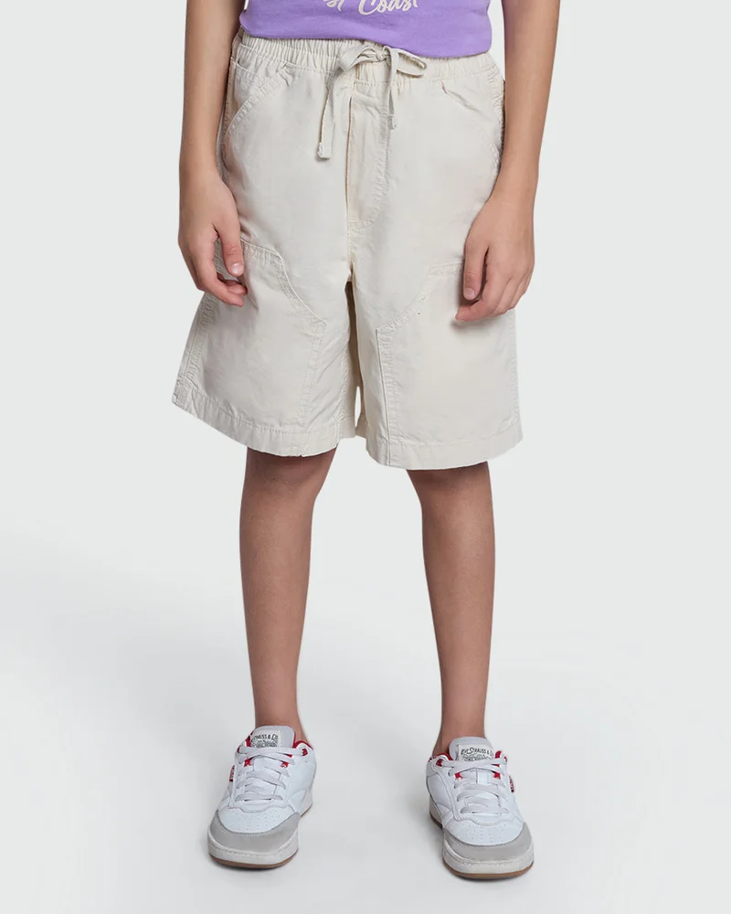 Ovs Patched Shorts For Boys – Birch Shade