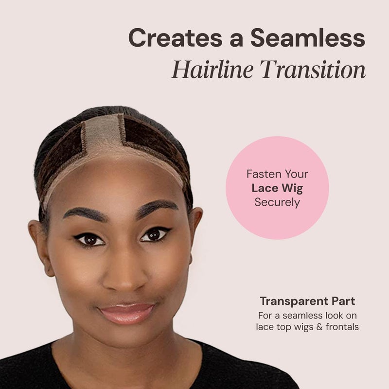 MILANO COLLECTION Lace Wigrip, Premium Lace Wig Band for Women, Fully Adjustable Wig Grip, Reinforced Swiss Lace by HAIRLINE, Secure Velvet Headband, Glueless, Chocolate Brown - Image 4