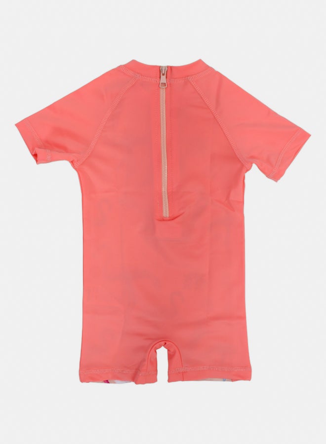 I.Wear I.Wear Girls Swimsuit Overall – Salmon Flamingo - Image 2