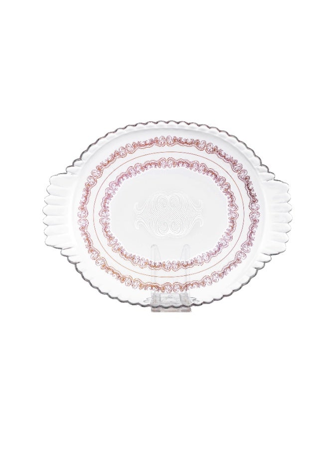 باساباش صحن تقديم زجاج تركي بيضاوي و متعدد الاستخدام للحلويات و الفواكه - Image 2