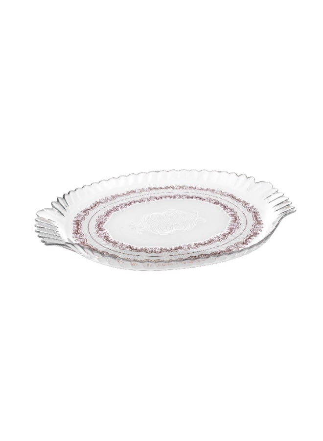 باساباش صحن تقديم زجاج تركي بيضاوي و متعدد الاستخدام للحلويات و الفواكه - Image 1