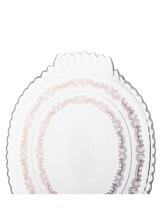 باساباش صحن تقديم زجاج تركي بيضاوي و متعدد الاستخدام للحلويات و الفواكه - Image 4