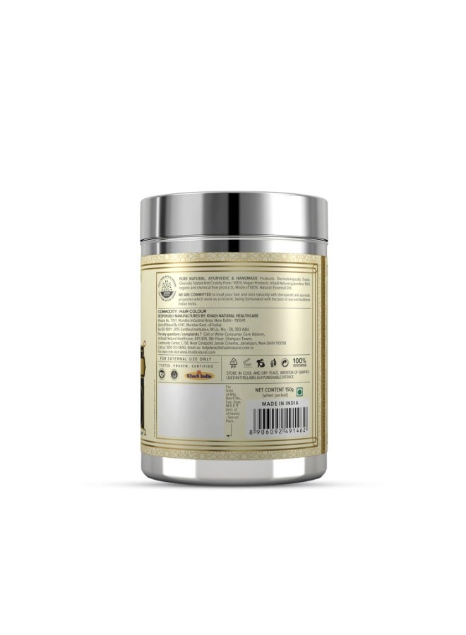كادي نيتشورال خادي مسحوق الحناء الأسود الأيورفيدا الطبيعي | لون شعر عشبي لشعر أسود ذو مظهر طبيعي | يرطب الشعر ويقويه | تركيبة خالية من المواد الكيميائية | مناسب لجميع أنواع الشعر | 150 جرام - Image 2