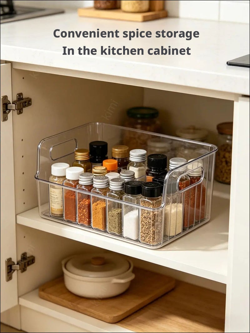 Plastic Spice Container with Dividers, Clear - Image 4