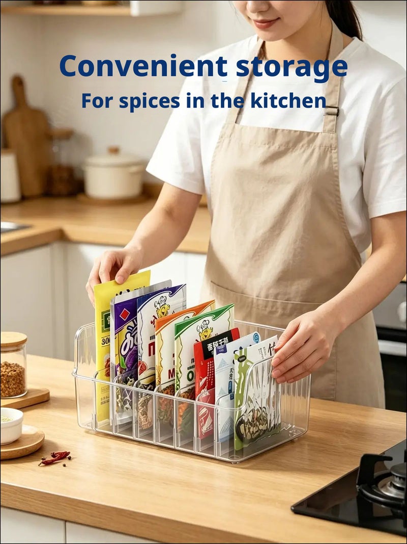 Plastic Spice Container with Dividers, Clear - Image 5