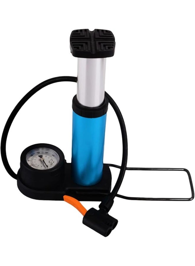 Bicycle wheel air pump with pressure gauge – practical metal design for precise and efficient tire inflation - Image 1