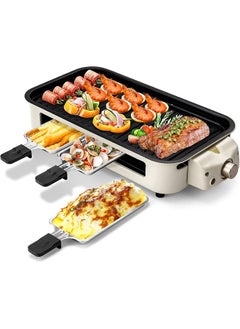 Garlo Electric Indoor Grill,2 in 1 Indoor Grills for Kitchen with Grill Net & Non-Stick Cooking Removable Plate, Temperature Control, Dishwasher Safe, 1500W Smokeless Grill  - Image 1
