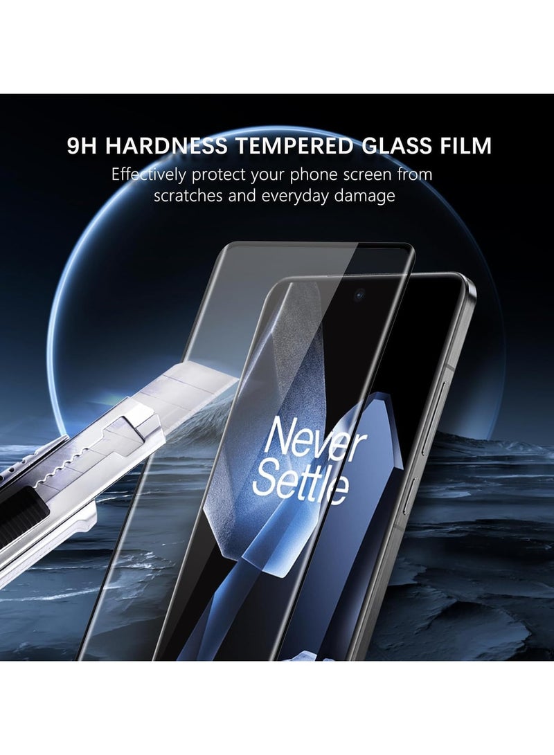 for OnePlus 13 Screen Protector Full Glue Edge-to-Edge Protector HD Transparent Scratch-resistant Tempered glass screen protector For OnePlus 13 Black 2 Pack 5D Black - Image 3